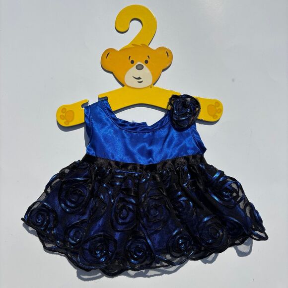 Build a Bear Royal Blue & Black Fancy Dress - Picture 1 of 7